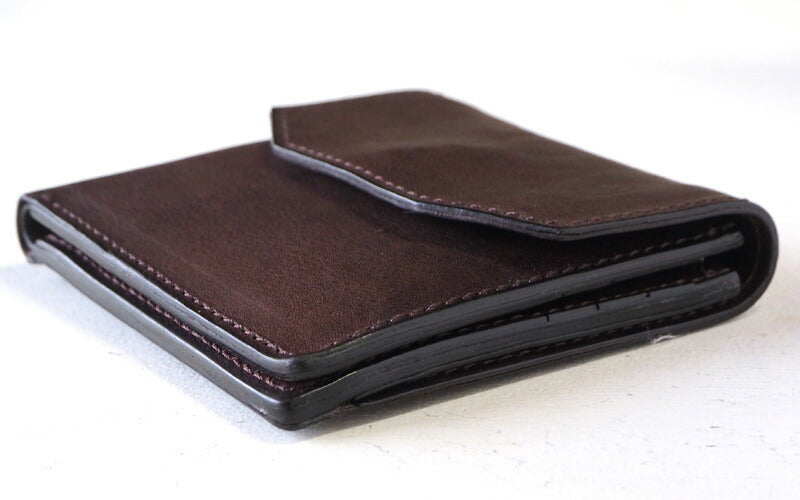 ANNAK Tochigi Leather Compact Bifold Garson Wallet All Leather Dark Brown [AK16TA-B0054-DBR] 