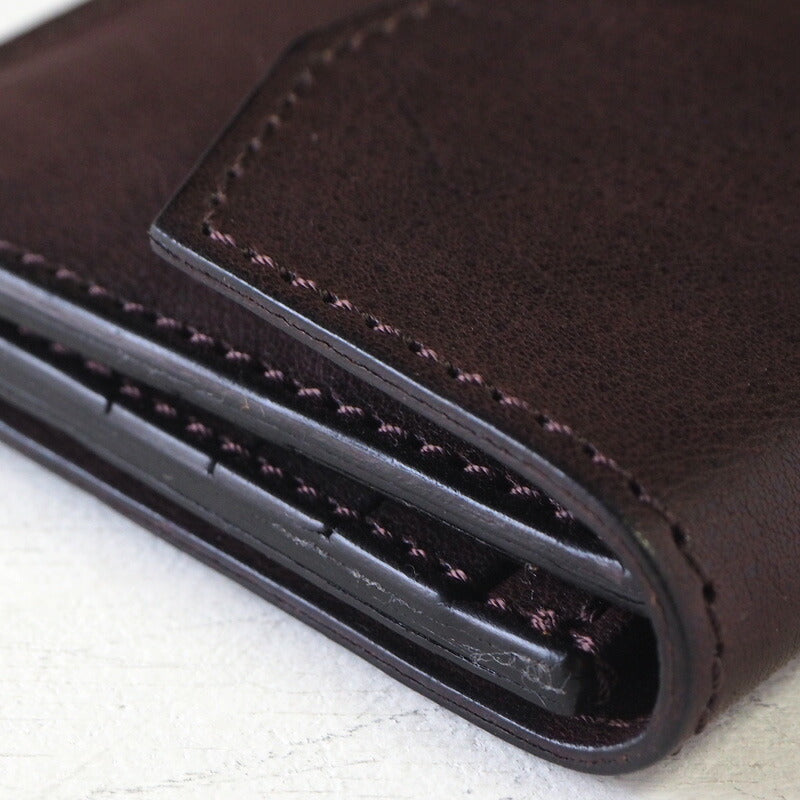 ANNAK Tochigi Leather Compact Bifold Garson Wallet All Leather Dark Brown [AK16TA-B0054-DBR] 