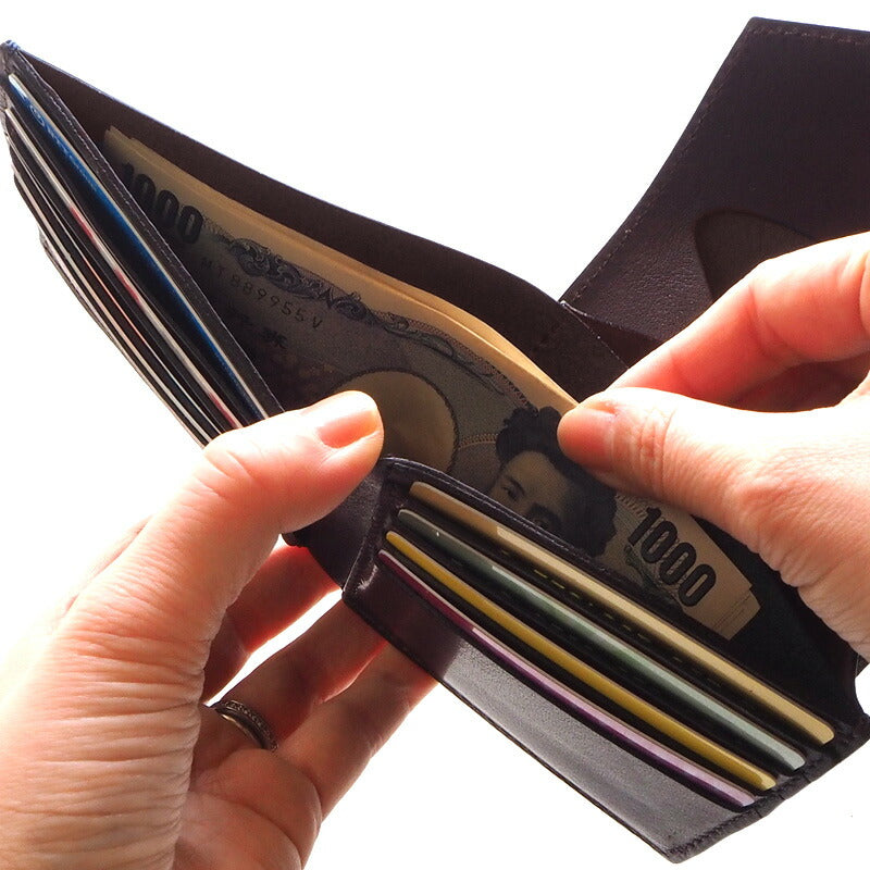 ANNAK Tochigi Leather Compact Bifold Garson Wallet All Leather Dark Brown [AK16TA-B0054-DBR] 