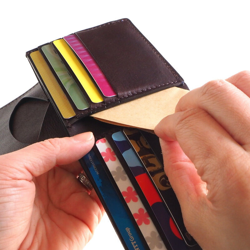 ANNAK Tochigi Leather Compact Bifold Garson Wallet All Leather Dark Brown [AK16TA-B0054-DBR] 