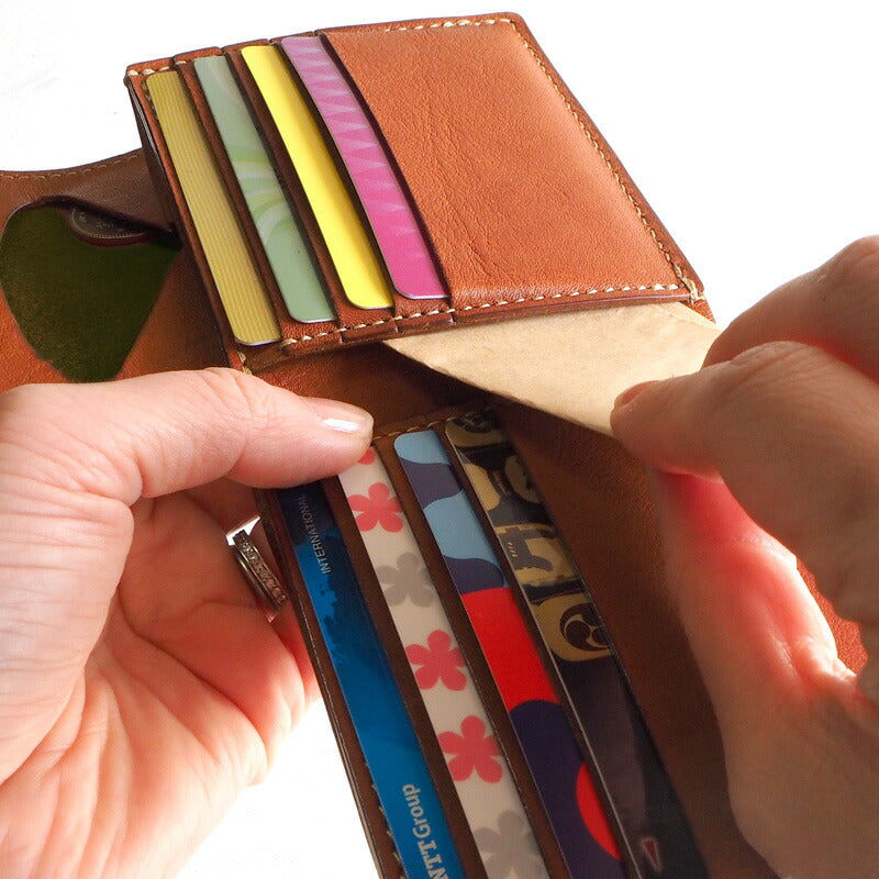 ANNAK Tochigi Leather Compact Bifold Garson Wallet All Leather Green [AK16TA-B0054-GRN] 