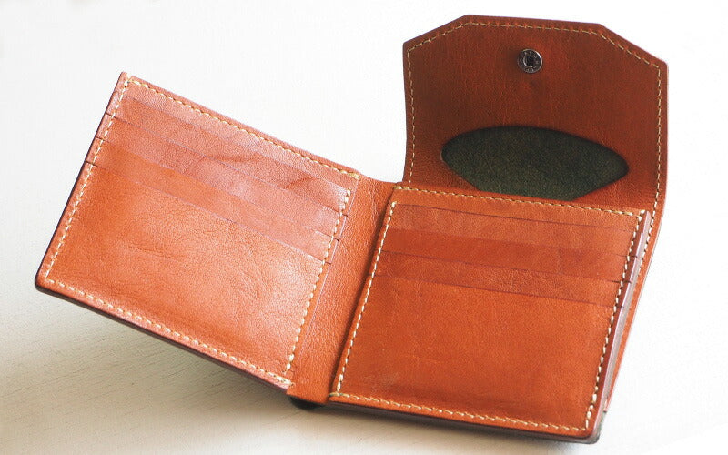 ANNAK Tochigi Leather Compact Bifold Garson Wallet All Leather Green [AK16TA-B0054-GRN] 