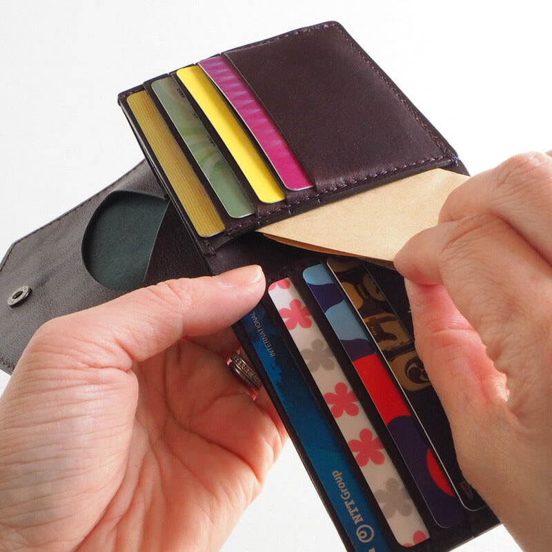 ANNAK Tochigi Leather Compact Bifold Garson Wallet All Leather Navy [AK16TA-B0054-NVY] 