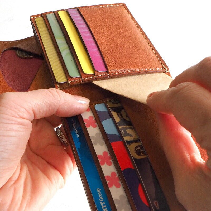 ANNAK(アナック) 栃木レザー コンパクト二つ折り ギャルソンウォレット オールレザー レッド [AK16TA-B0054-RED]