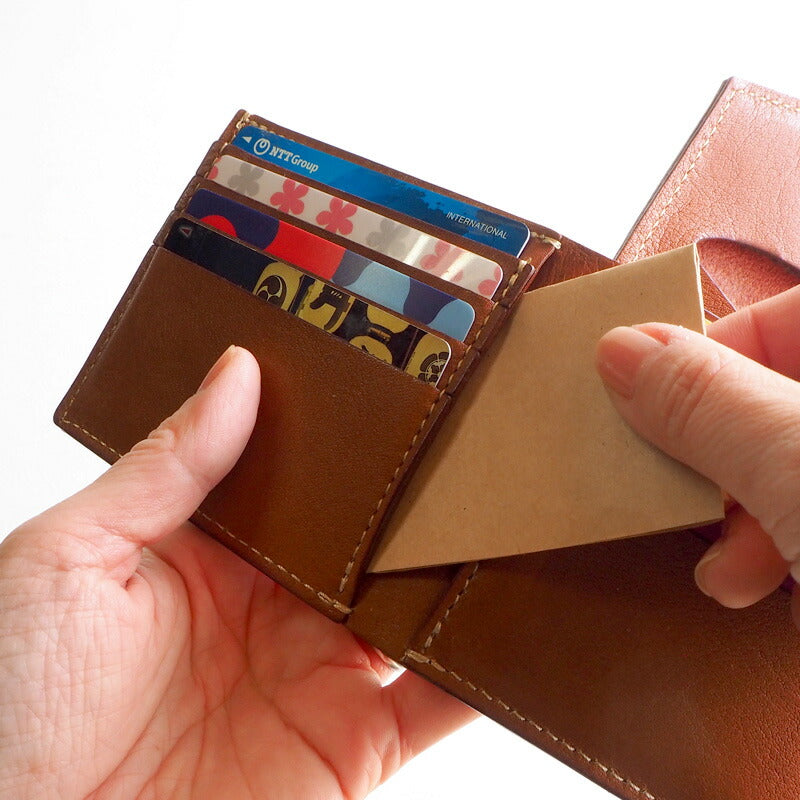 ANNAK(アナック) 栃木レザー コンパクト二つ折り ギャルソンウォレット オールレザー レッド [AK16TA-B0054-RED]