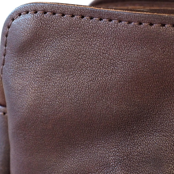 ANNAK 帶尾袋的單肩包栃木皮革水洗皮革深棕色 [AK18TA-A0004-DBR] 
