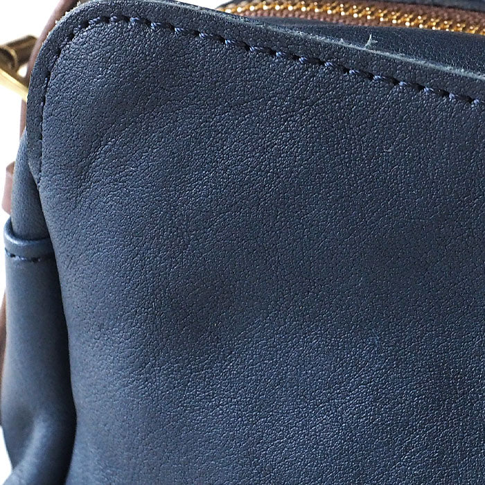 ANNAK（アナック） あおりポケット付き ショルダーバッグ 栃木レザー ウォッシュドレザー ネイビー [AK18TA-A0004-NVY]