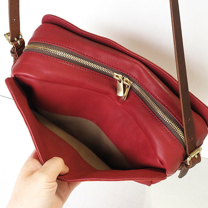 ANNAK 帶尾袋單肩包栃木皮革水洗皮革紅色 [AK18TA-A0004-RED] 