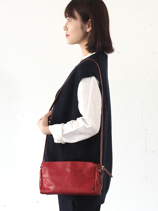 ANNAK 帶尾袋單肩包栃木皮革水洗皮革紅色 [AK18TA-A0004-RED] 