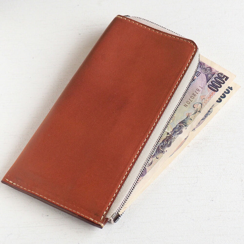 ANNAK Tochigi Leather L-shaped Long Wallet Slim Wallet Beige [AK19TA-B0072-BEG] 