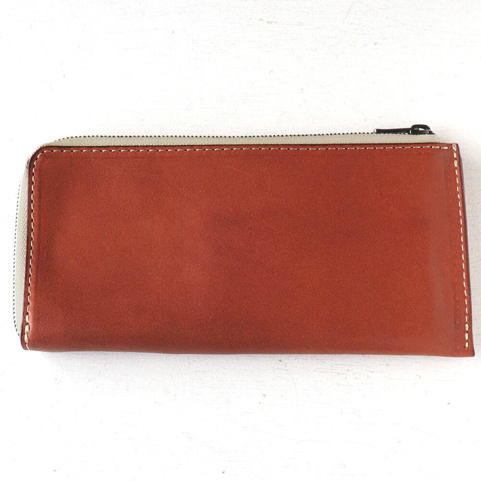 ANNAK Tochigi Leather L-shaped Long Wallet Slim Wallet Beige [AK19TA-B0072-BEG] 
