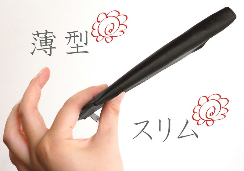 ANNAK Tochigi leather L-shaped long wallet slim wallet black [AK19TA-B0072-BLK] 