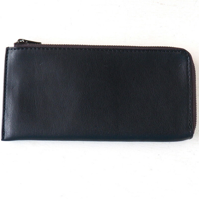ANNAK Tochigi leather L-shaped long wallet slim wallet black [AK19TA-B0072-BLK] 