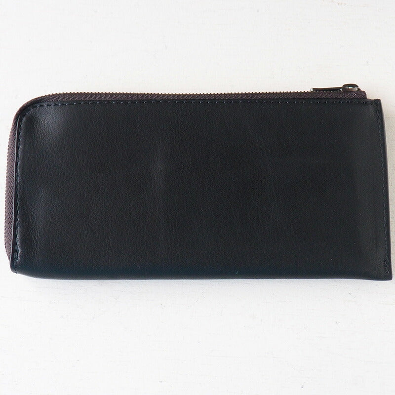 ANNAK Tochigi leather L-shaped long wallet slim wallet black [AK19TA-B0072-BLK] 