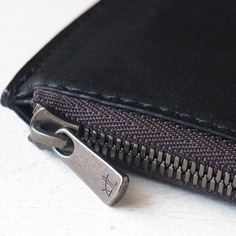 ANNAK Tochigi leather L-shaped long wallet slim wallet black [AK19TA-B0072-BLK] 