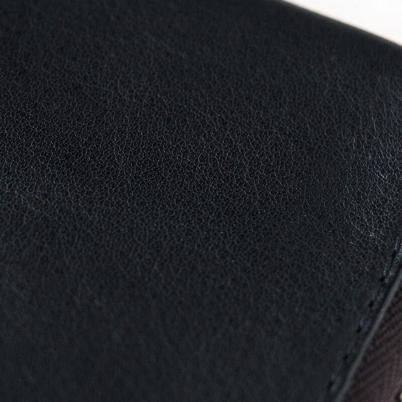 ANNAK Tochigi leather L-shaped long wallet slim wallet black [AK19TA-B0072-BLK] 