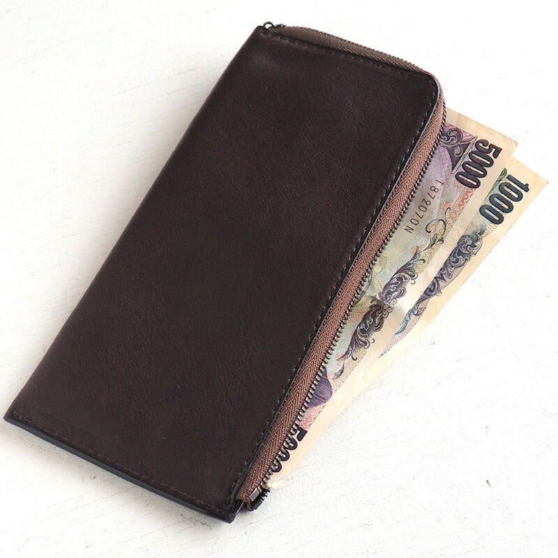 ANNAK Tochigi Leather L-shaped Long Wallet Slim Wallet Dark Brown [AK19TA-B0072-DBR] 
