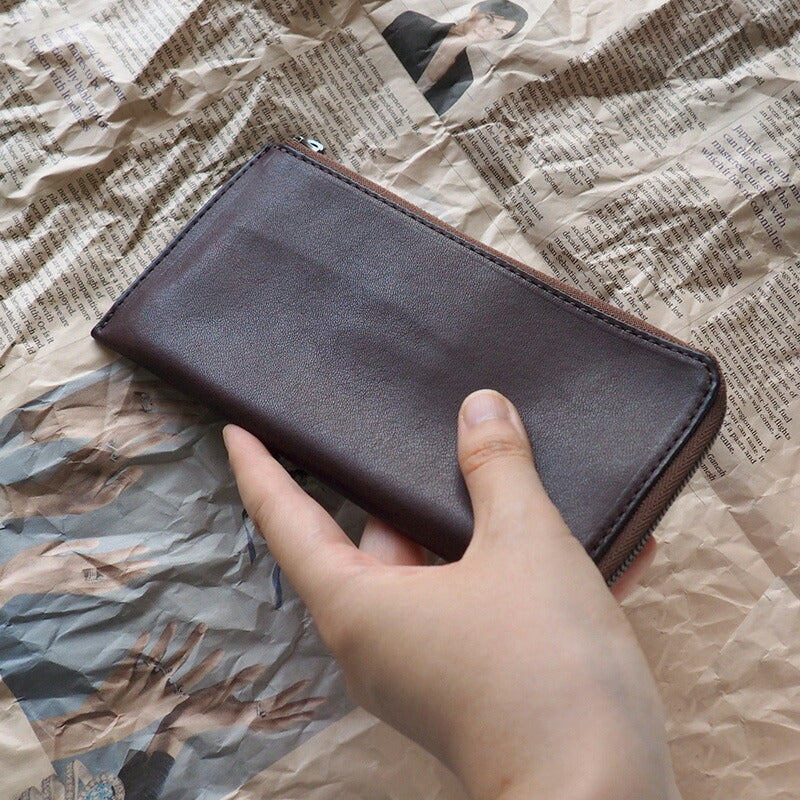 ANNAK Tochigi Leather L-shaped Long Wallet Slim Wallet Dark Brown [AK19TA-B0072-DBR] 