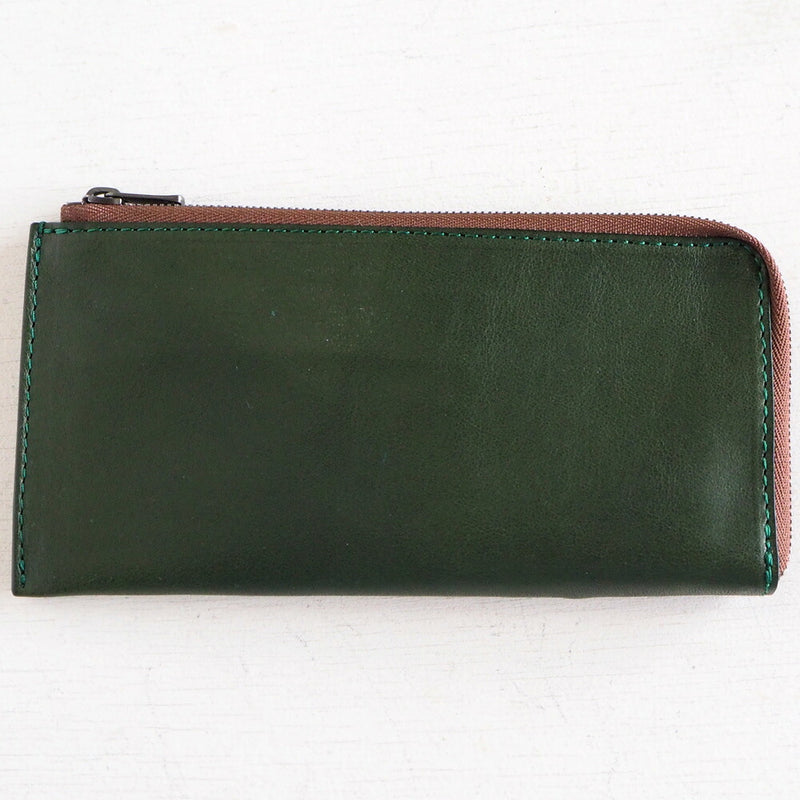 ANNAK Tochigi Leather L-shaped Long Wallet Slim Wallet Green [AK19TA-B0072-GRN] 