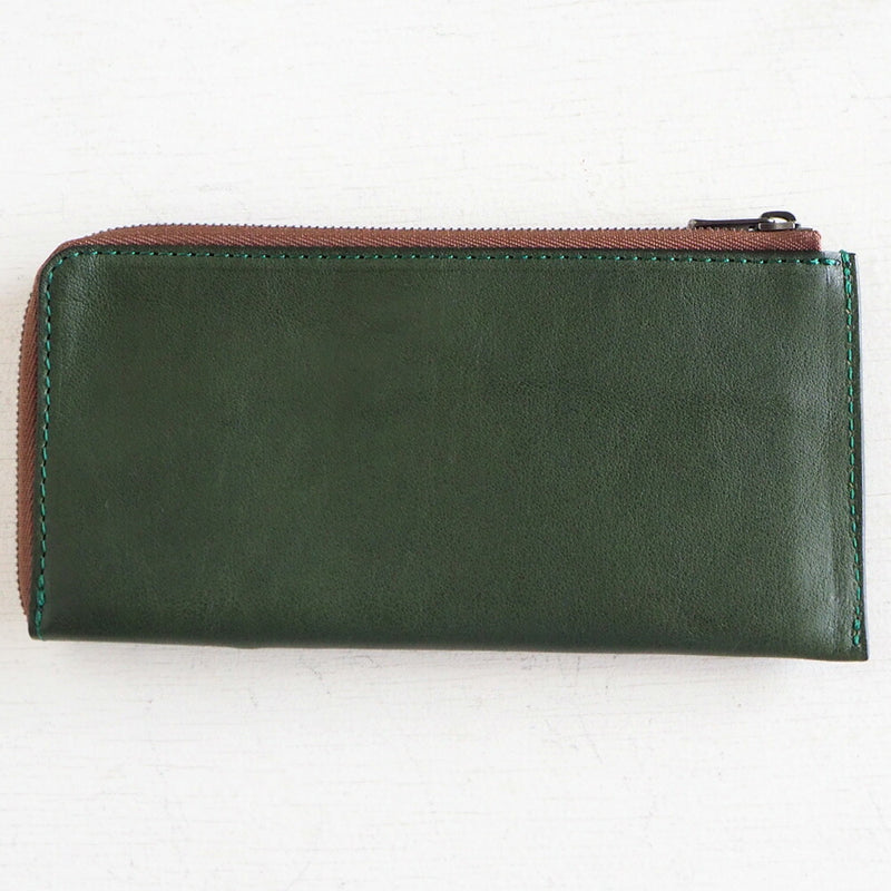 ANNAK Tochigi Leather L-shaped Long Wallet Slim Wallet Green [AK19TA-B0072-GRN] 
