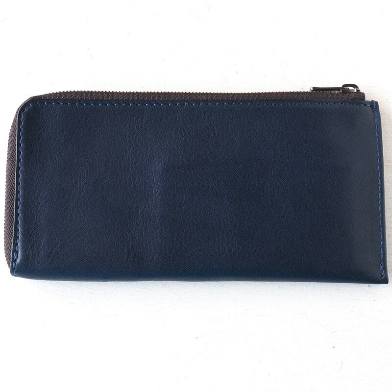 ANNAK Tochigi Leather L-shaped Long Wallet Slim Wallet Navy [AK19TA-B0072-NVY] 