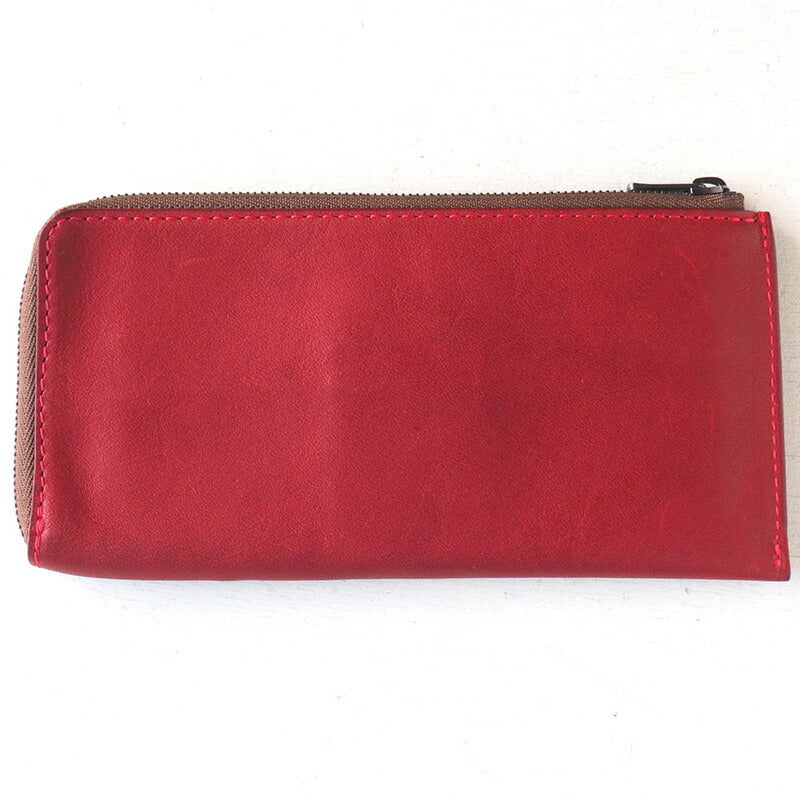 ANNAK Tochigi Leather L-shaped Long Wallet Slim Wallet Red [AK19TA-B0072-RED] 