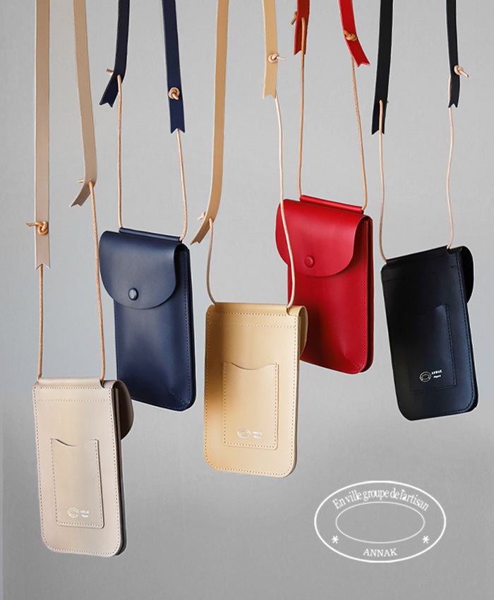 ANNAK（アナック）薄マチ サコッシュ ショルダーバッグ レディース メンズ 男女兼用 ナチュラルカラー [AK20TA-A0019-N]