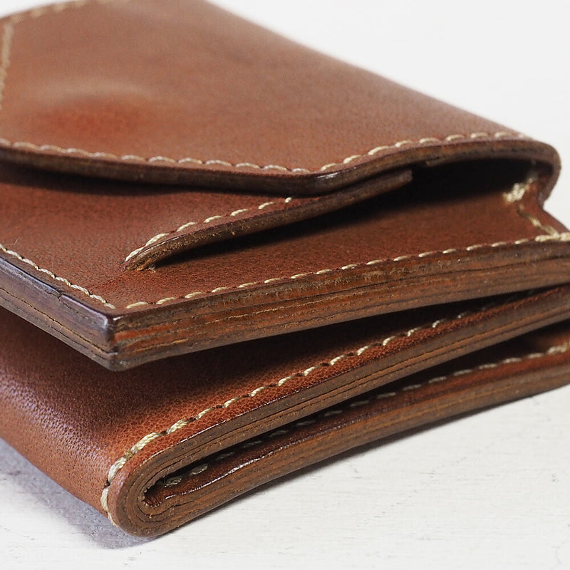 ANNAK Small Wallet Compact Trifold Mini Wallet Tochigi Leather Beige [AK20TA-B0004-BEG] 