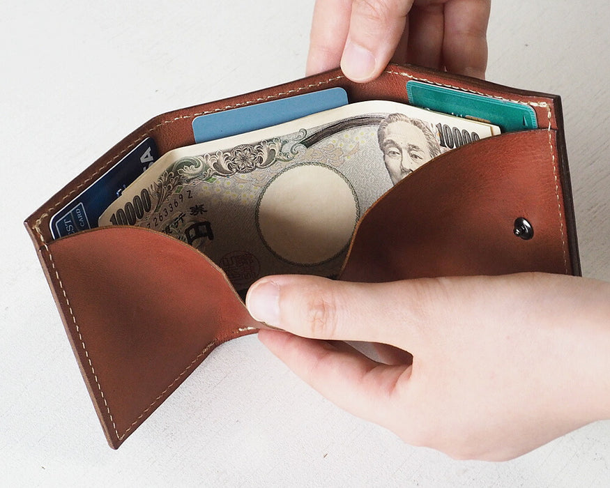 ANNAK Small Wallet Compact Trifold Mini Wallet Tochigi 皮革 紅 [AK20TA-B0004-RED] 