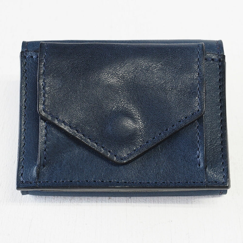 ANNAK Small Wallet Compact Trifold Mini Wallet Tochigi Leather Navy [AK20TA-B0004-NVY] 