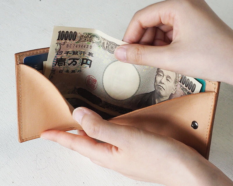 ANNAK Small Wallet Compact Trifold Mini Wallet Tochigi Leather Pink Silver [AK20TA-B0004-SLV] 