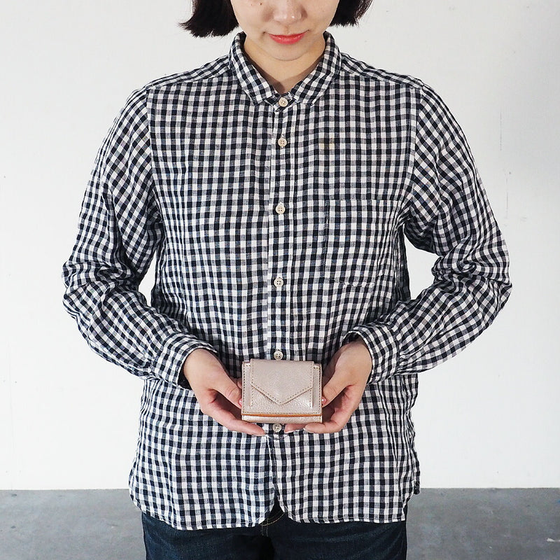 ANNAK Small Wallet Compact Trifold Mini Wallet Tochigi Leather Pink Silver [AK20TA-B0004-SLV] 