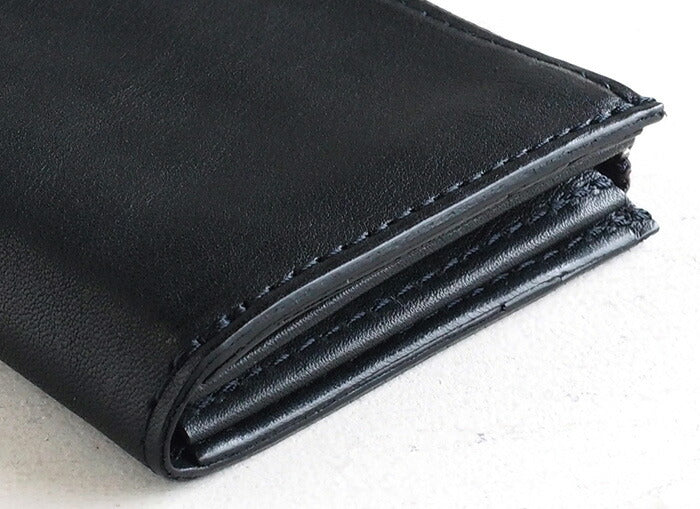 ANNAK Tochigi Leather One Action L-shaped Compact Wallet All Leather Black [AK20TA-B0005-BLK] 