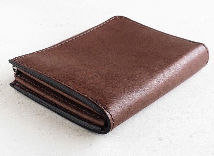 ANNAK Tochigi Leather One Action L-shaped Compact Wallet All Leather Dark Brown [AK20TA-B0005-DBR] 