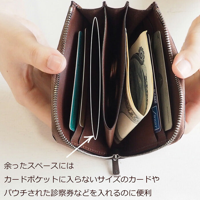 ANNAK Tochigi Leather One Action L-shaped Compact Wallet All Leather Dark Brown [AK20TA-B0005-DBR] 