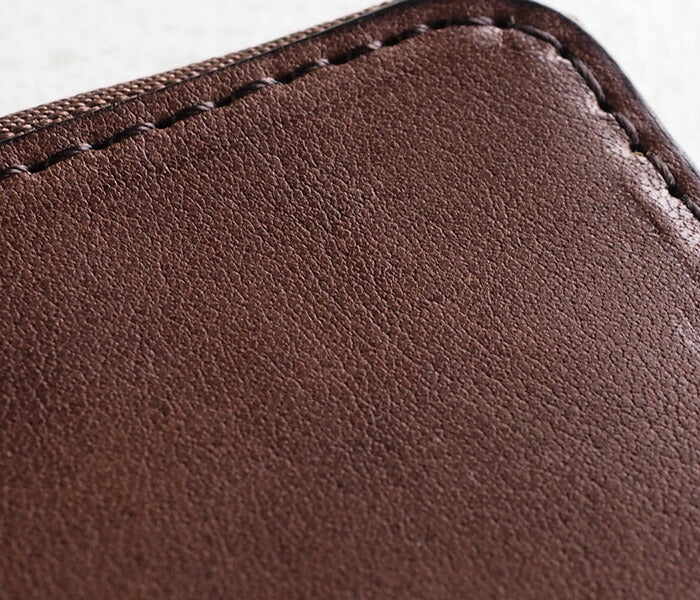 ANNAK Tochigi Leather One Action L-shaped Compact Wallet All Leather Dark Brown [AK20TA-B0005-DBR] 