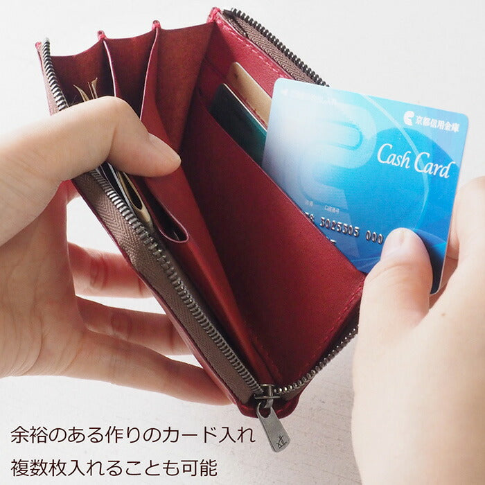 ANNAK Tochigi Leather One Action L-shaped Compact Wallet All Leather Red [AK20TA-B0005-RED] 