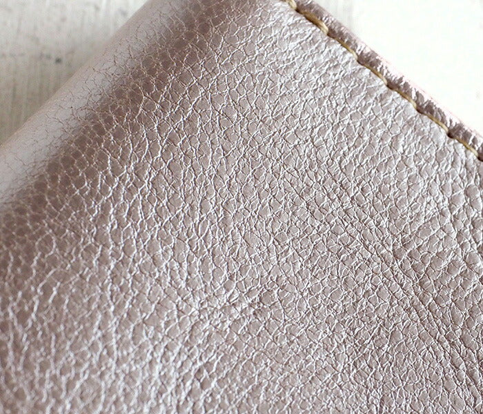 ANNAK Tochigi Leather One Action L-shaped Compact Wallet All Leather Pink Silver [AK20TA-B0005-SLV] 