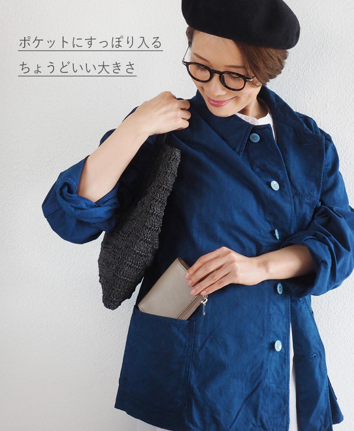 [Can store 2 smart keys, cards, banknotes, etc.] ANNAK smart key case wallet Himeji leather brown [AK22TA-D0020-BRN] 