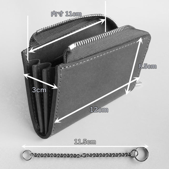 [Can store 2 smart keys, cards, banknotes, etc.] ANNAK smart key case wallet Himeji leather black [AK22TA-D0020-BLK] 