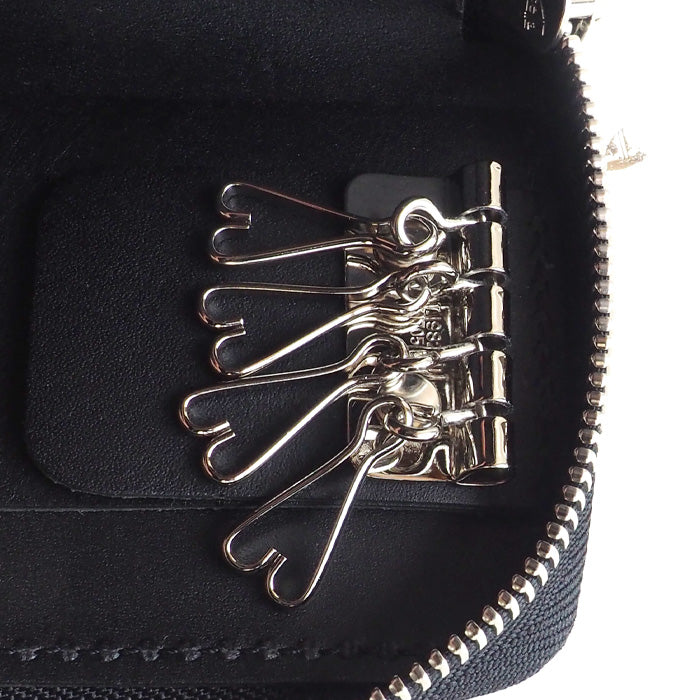 [Can store 2 smart keys, cards, banknotes, etc.] ANNAK smart key case wallet Himeji leather black [AK22TA-D0020-BLK] 