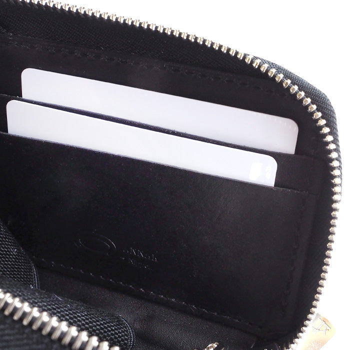 [Can store 2 smart keys, cards, banknotes, etc.] ANNAK smart key case wallet Himeji leather black [AK22TA-D0020-BLK] 