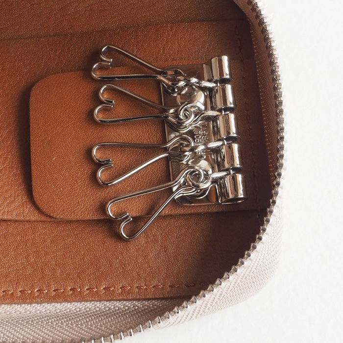 [Can store 2 smart keys, cards, banknotes, etc.] ANNAK smart key case wallet Himeji leather brown [AK22TA-D0020-BRN] 