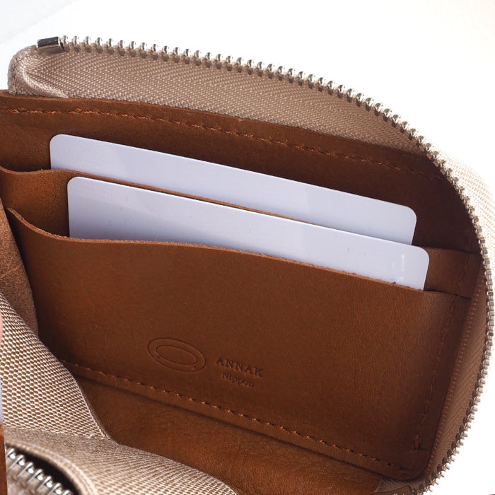[Can store 2 smart keys, cards, banknotes, etc.] ANNAK smart key case wallet Himeji leather brown [AK22TA-D0020-BRN] 