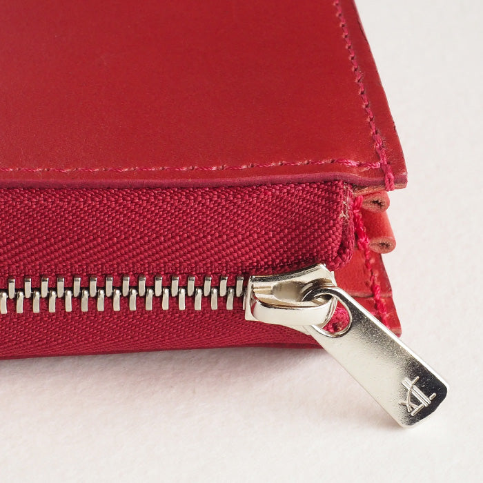 [Can store 2 smart keys, cards, banknotes, etc.] ANNAK smart key case wallet Himeji leather red [AK22TA-D0020-RED] 