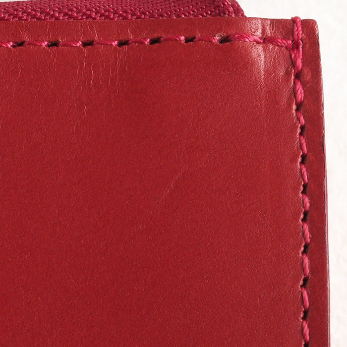 [Can store 2 smart keys, cards, banknotes, etc.] ANNAK smart key case wallet Himeji leather red [AK22TA-D0020-RED] 