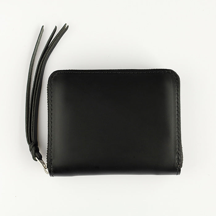 【お札を折らずに収納できる】 ANNAK(アナック) コンパクトラウンドジップ財布 姫路レザー ブラック [AK22TA-B0005-BLK]