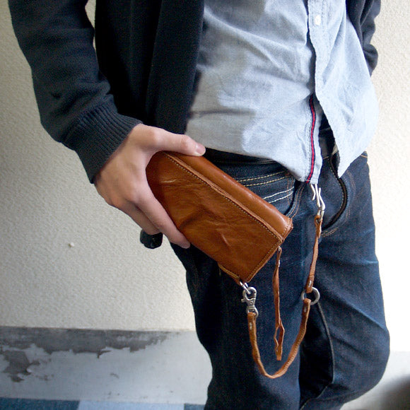 [Choose from 3 colors] ANNAK Washed Leather Wallet Cord [AK6TA-D0018] 