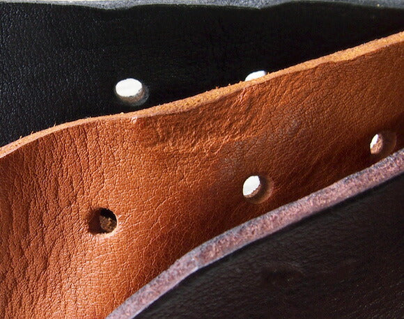 [Unisex / 3 colors to choose from] ANNAK Washed leather stitch belt [AK8TA-C8010] 