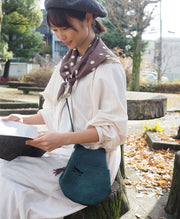 waji(ワジ) aoneco(アオネコ) スマホポシェット グレージュ・ブルーグリーン・マホガニーブラウン[an005]猫 がま口 ショルダー サコッシュ 緑 茶色 ベージュ